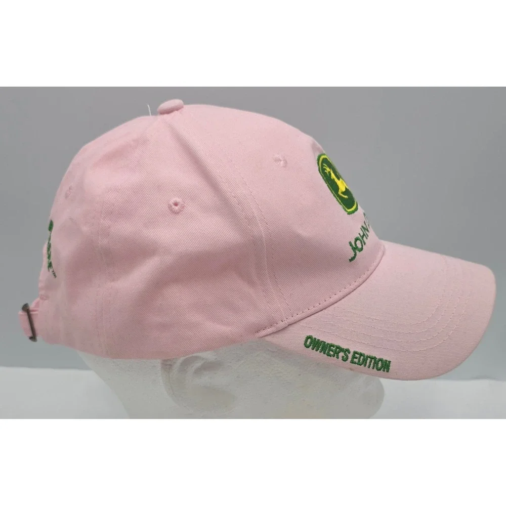 John‎ Deere Strapback Cap Women OSFA Pink Owners Edition Logo Hat